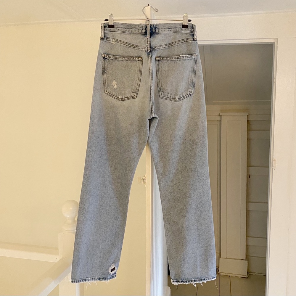 Agolde 90’s Midrise Loose Fit Distressed Jeans in Captured - Picture 10 of 14